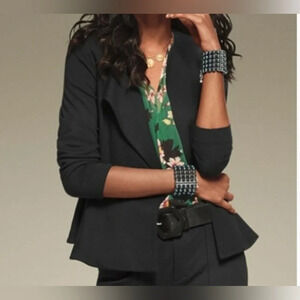 Cabi 3549 Black Knit Agency Peplum Jacket